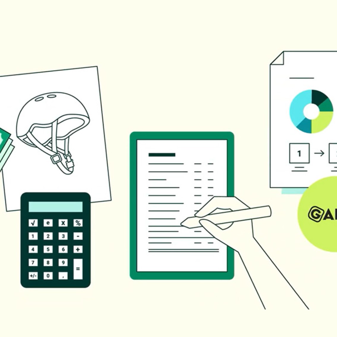 Illustration of laying out a strategy that protects your intellectual property rights