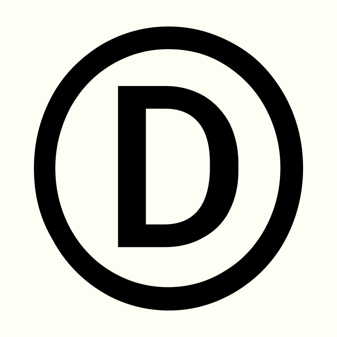 The D in a circle, which is the symbol for registered design.