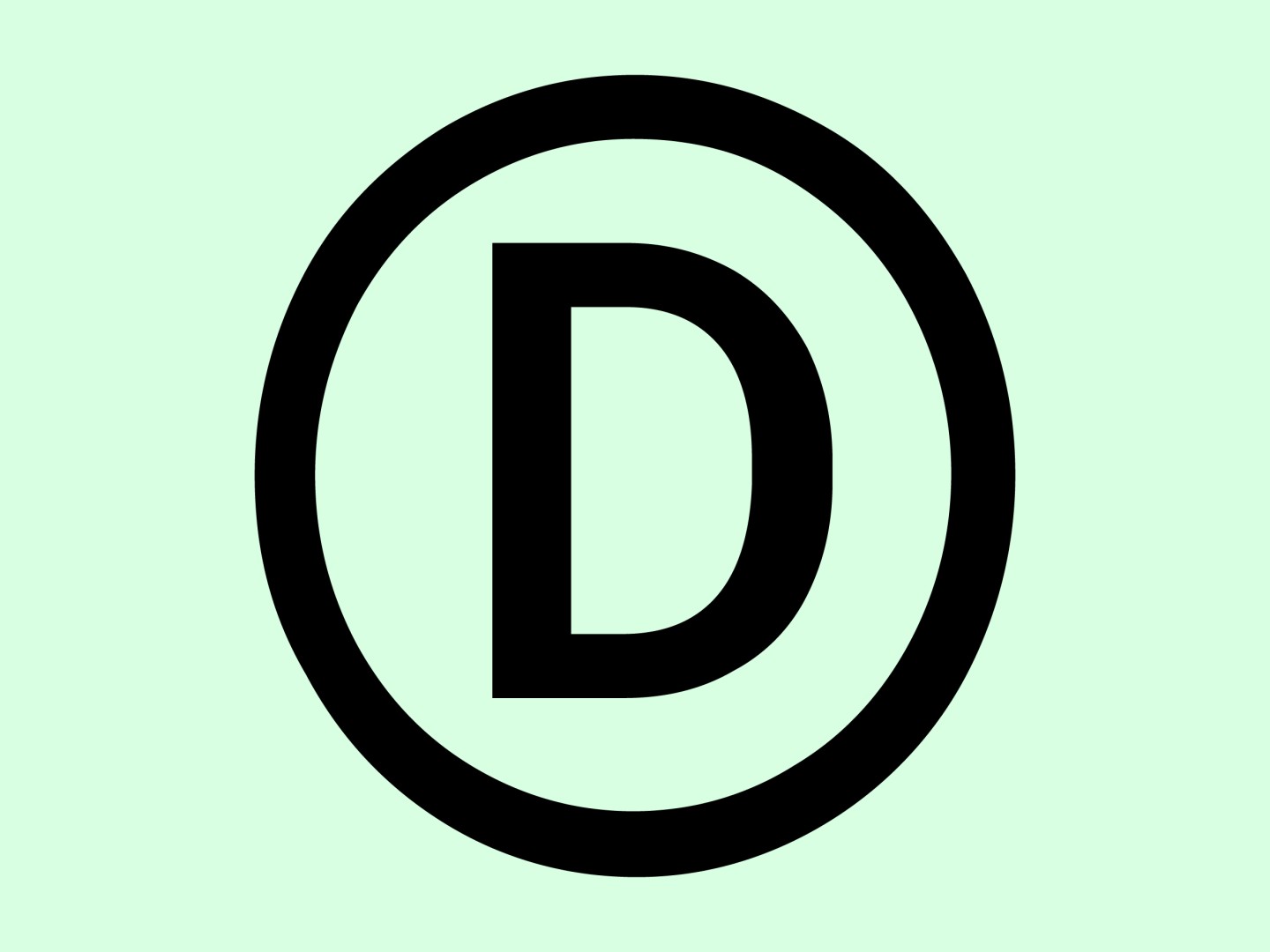 The D in a circle, which is the symbol for registered design.