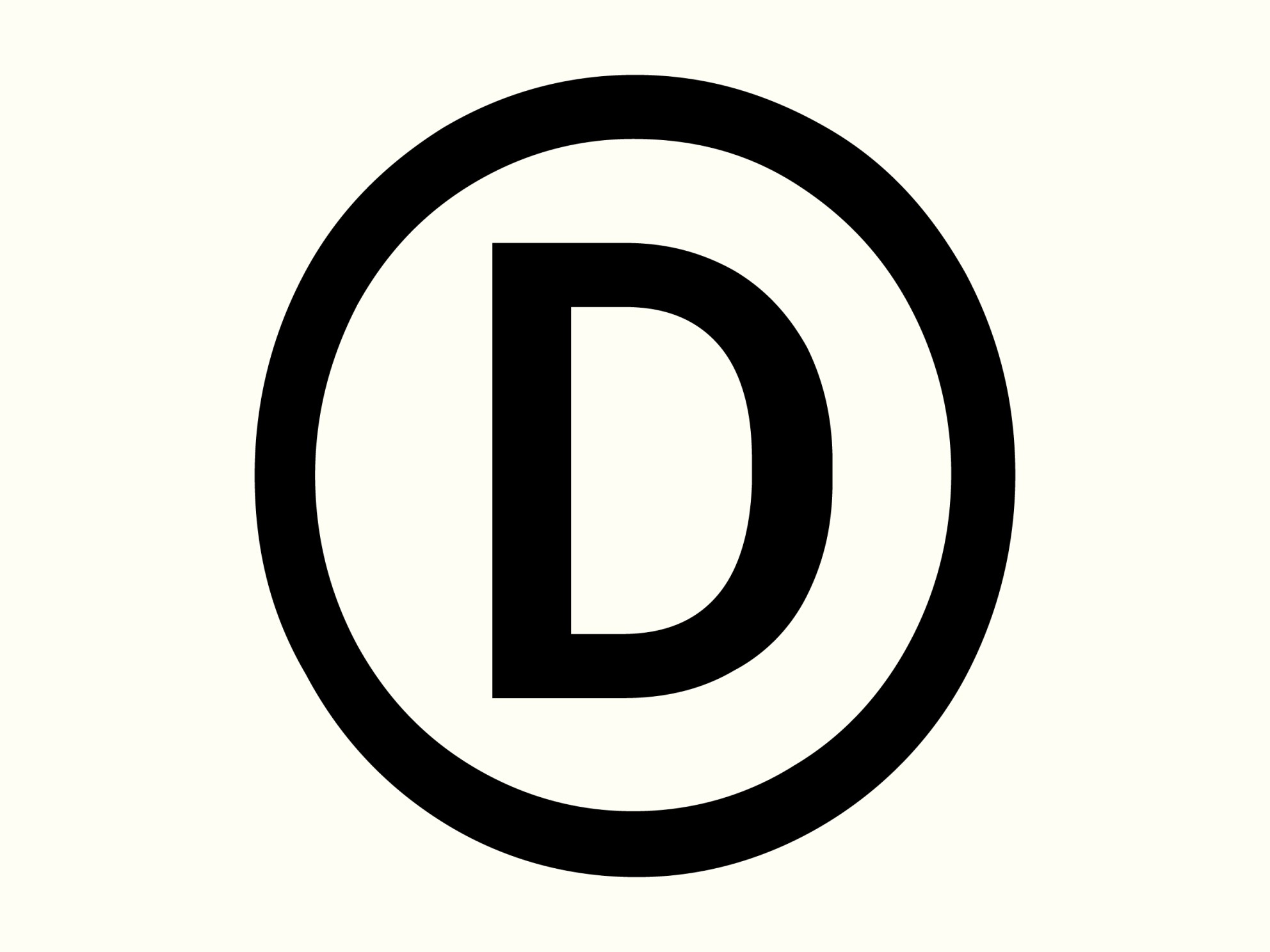 The D in a circle, which is the symbol for registered design.