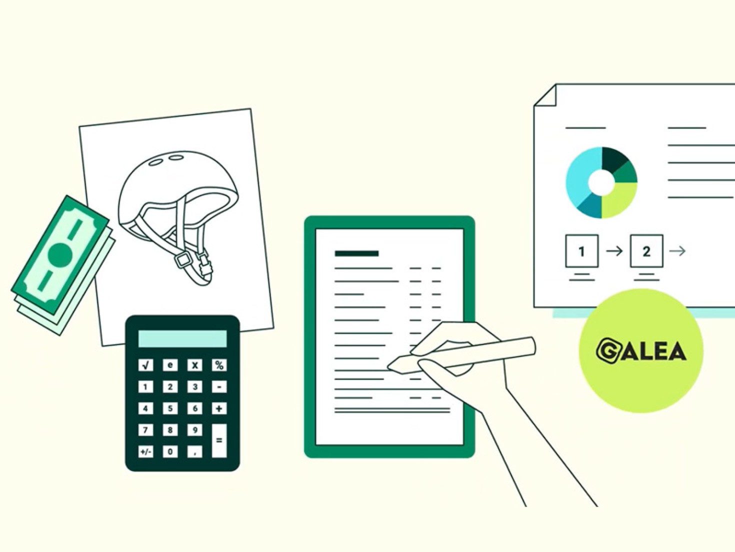 Illustration of laying out a strategy that protects your intellectual property rights