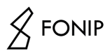 Logo for FONIP i sort-hvitt mot lys bakgrunn.