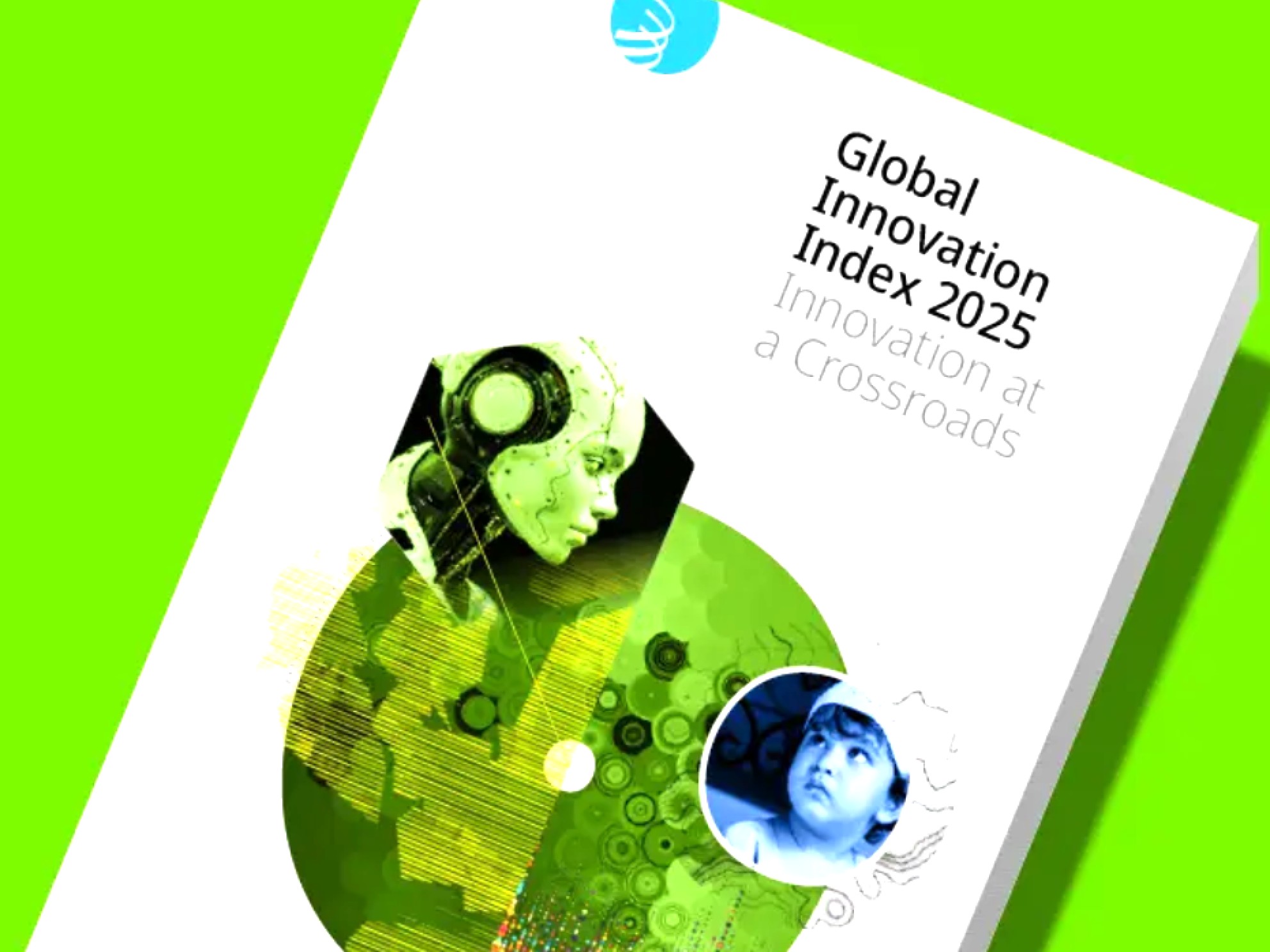 Illustrasjon med teksten Global Innovaton Index 2025 - Innovation at Crossroads