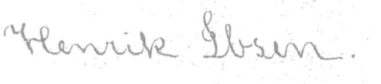 Henrik Ibsens signatur